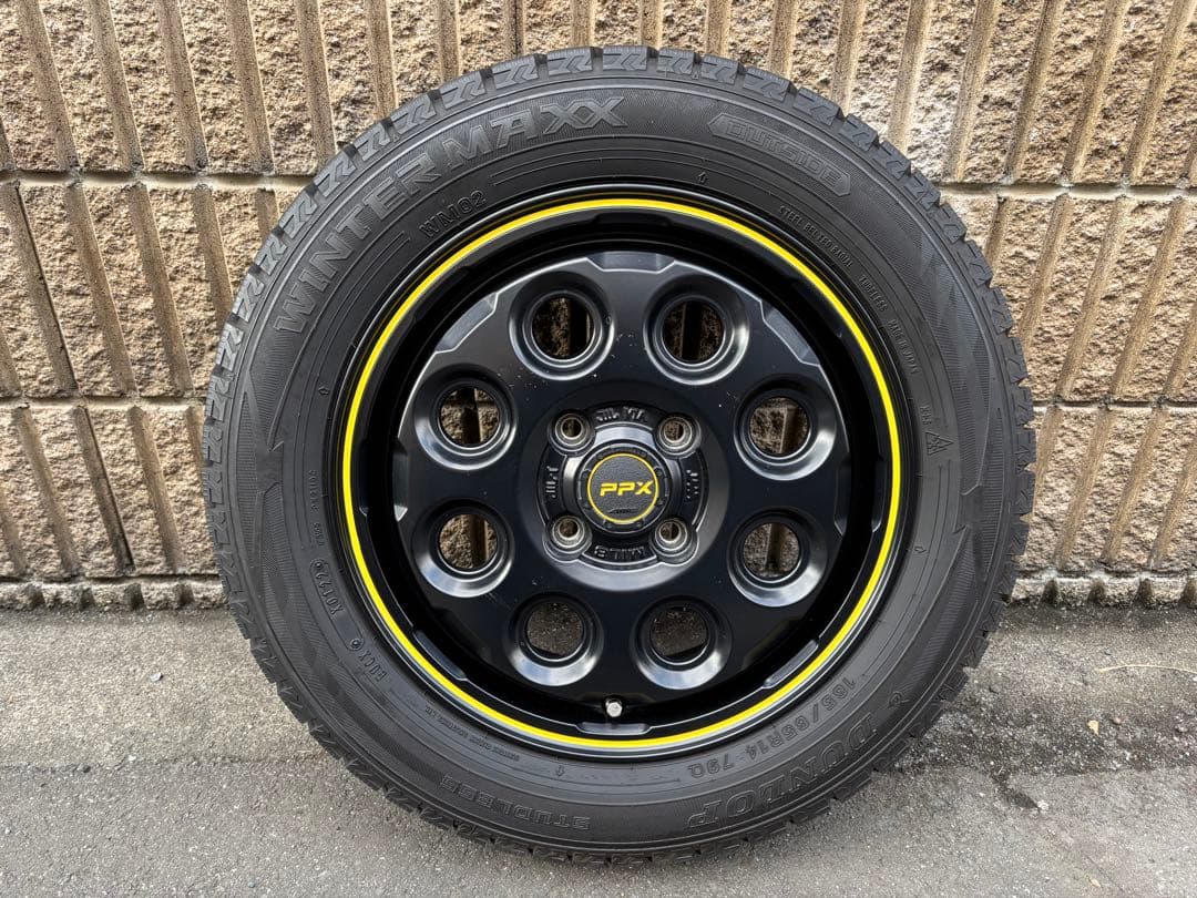 PPX MIL:8 14x4.5J ウィンターマックス165/65R