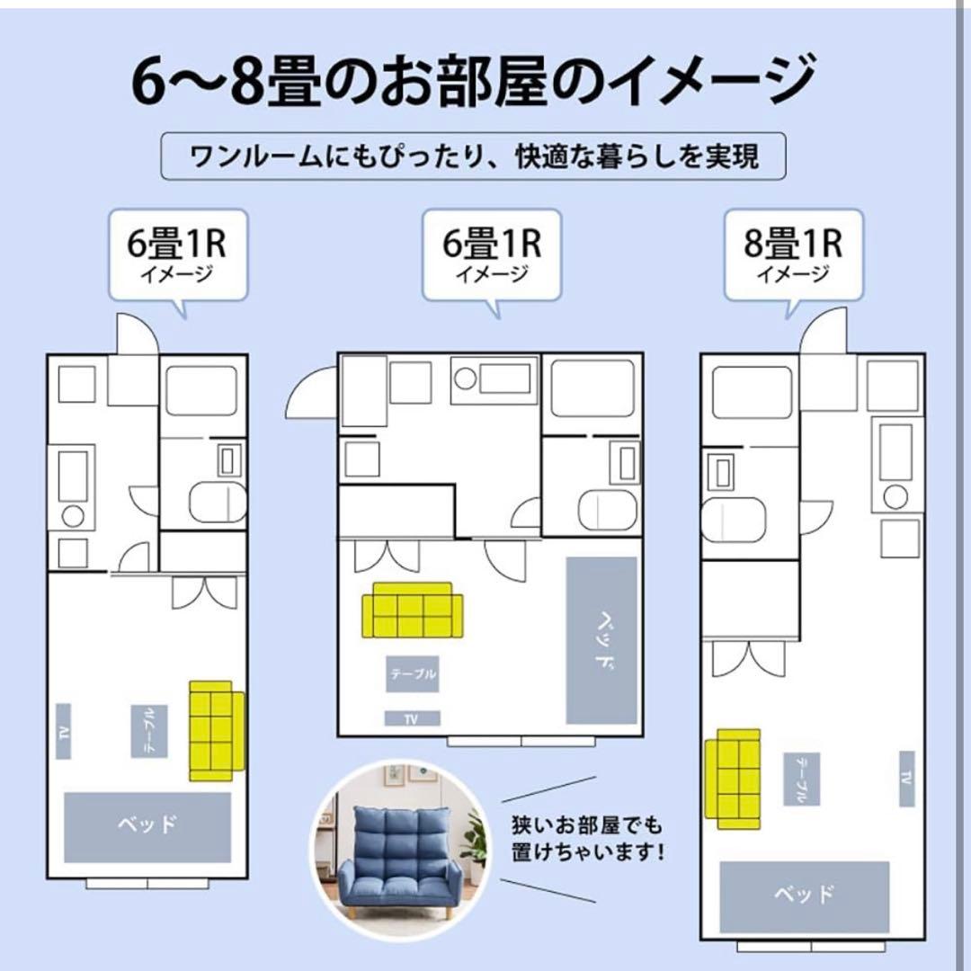 【値下げ中】ハイバック (ブルー)ハイバックソファ カウチソファ 2人掛け
