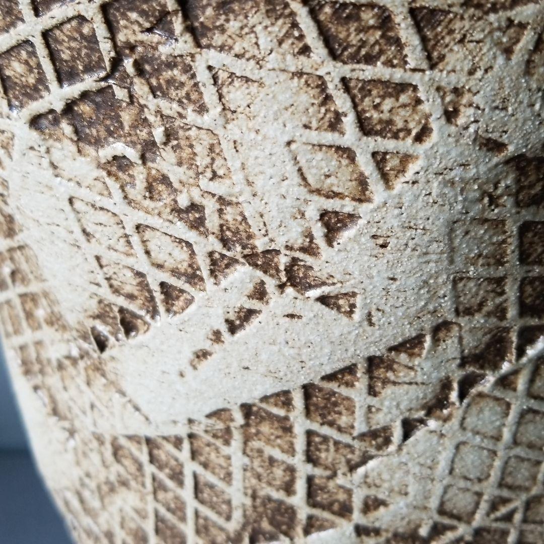 信楽焼　傘立て  砂釉カゴメ 高さ４８cm