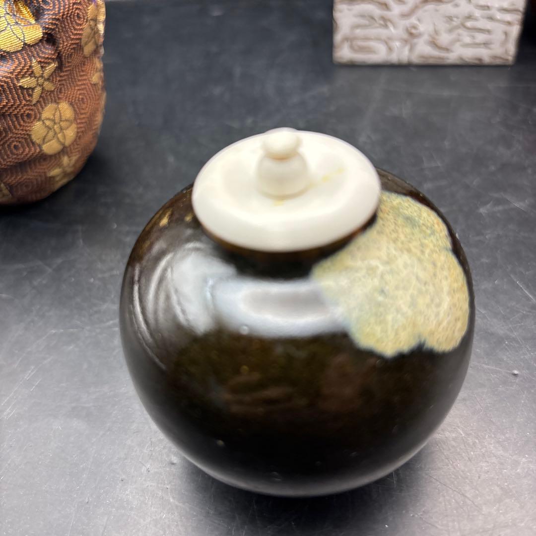 茶道具　棗　なつめ　茶入　根来塗