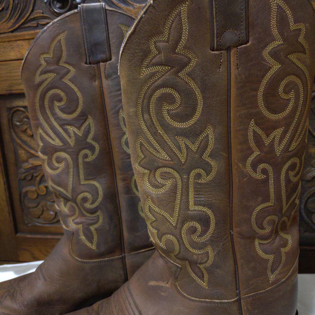 JUSTIN ウェスタンブーツ　サイズ8 1/2 　レザー　茶色　メンズ