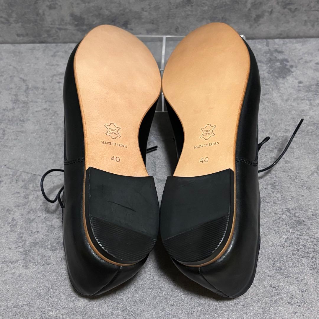 新品未使用　パドローネ　ダービーシューズ　プレーントゥ　ブラック　本革　2183