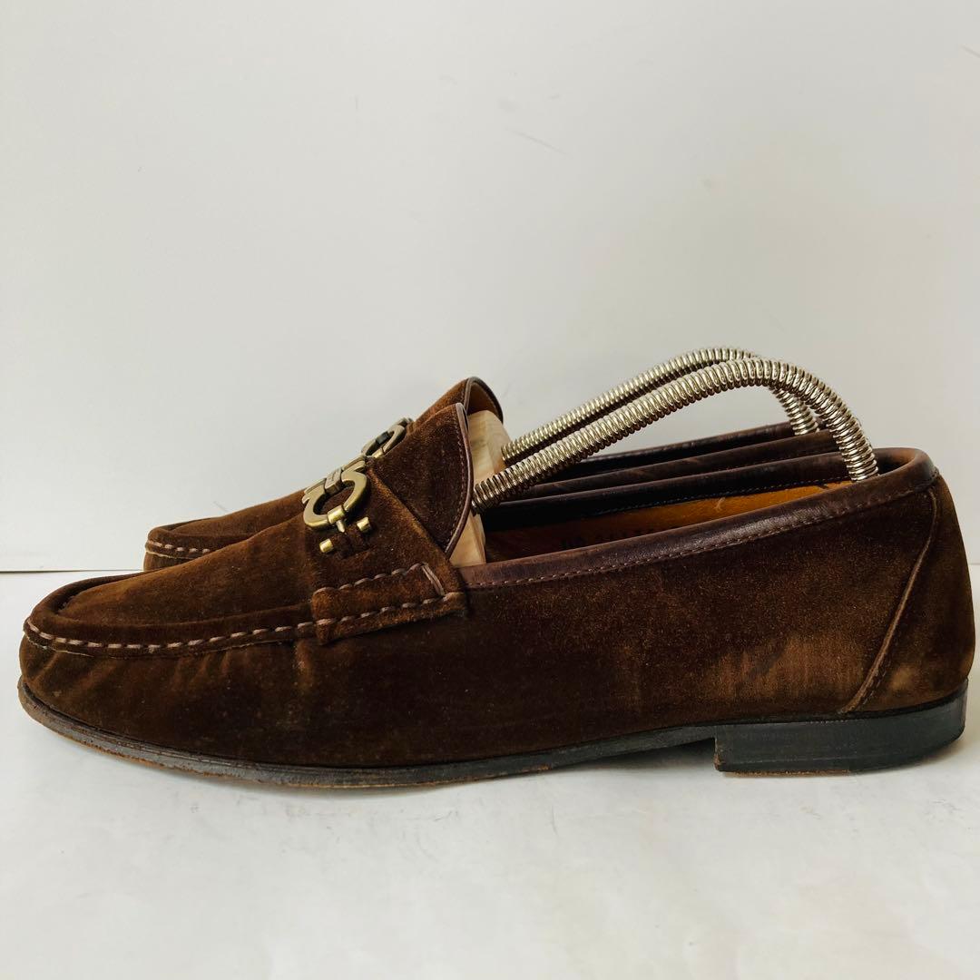 サルバトーレ フェラガモ 濃茶 ガンチーニローファー 25cm 除菌・消臭済み