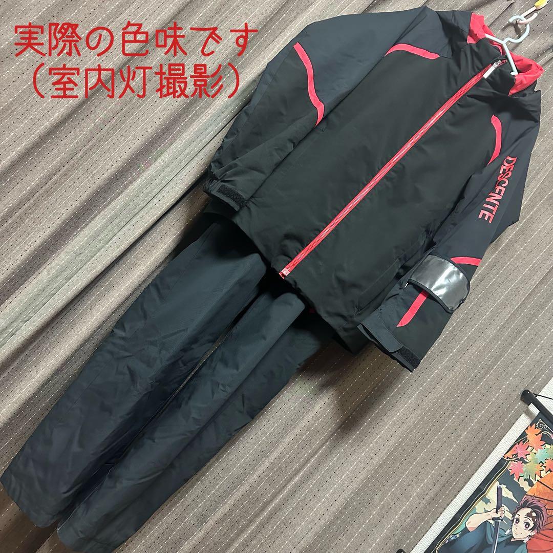 DESCENTE デサント スキーウエア メンズ M 上下セット 赤 黒