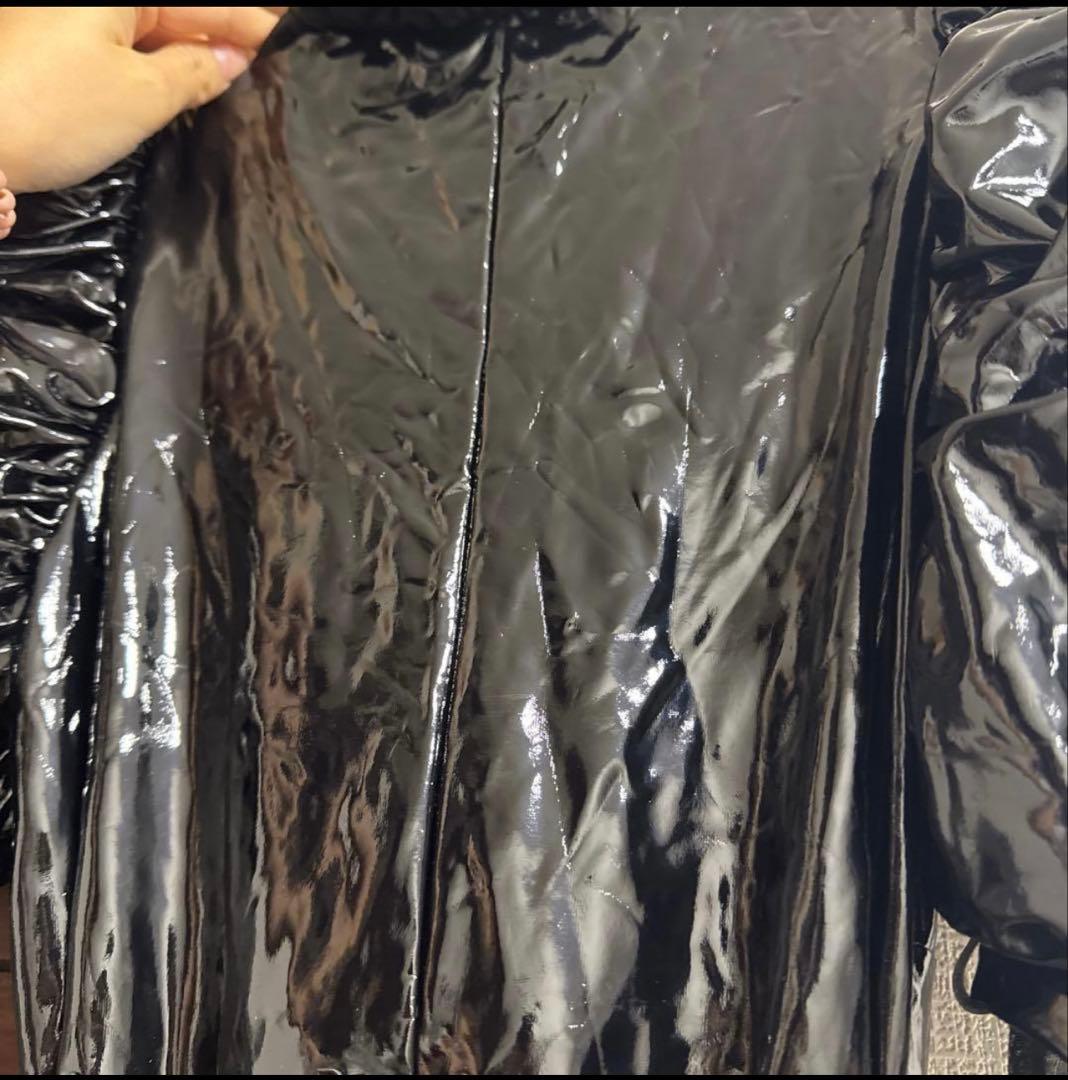 ゴスロリ 伯爵夫人 ゴシックエナメルマーメイドワンピース ブラック【歪萌舍】