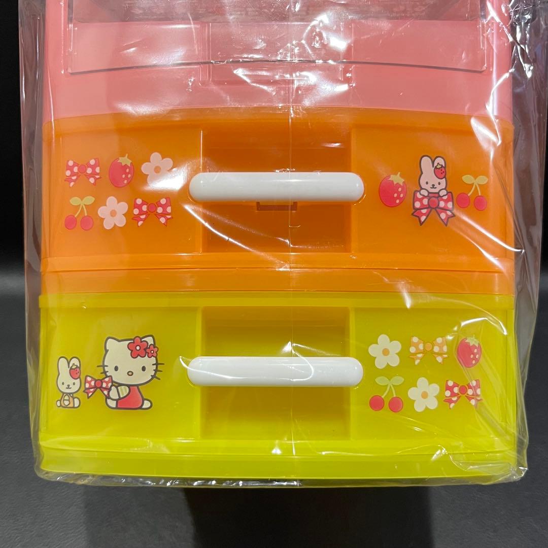 【未使用＊激レア品】サンリオ　「ハローキティ&ハローミミィ」　3段式収納ボックス
