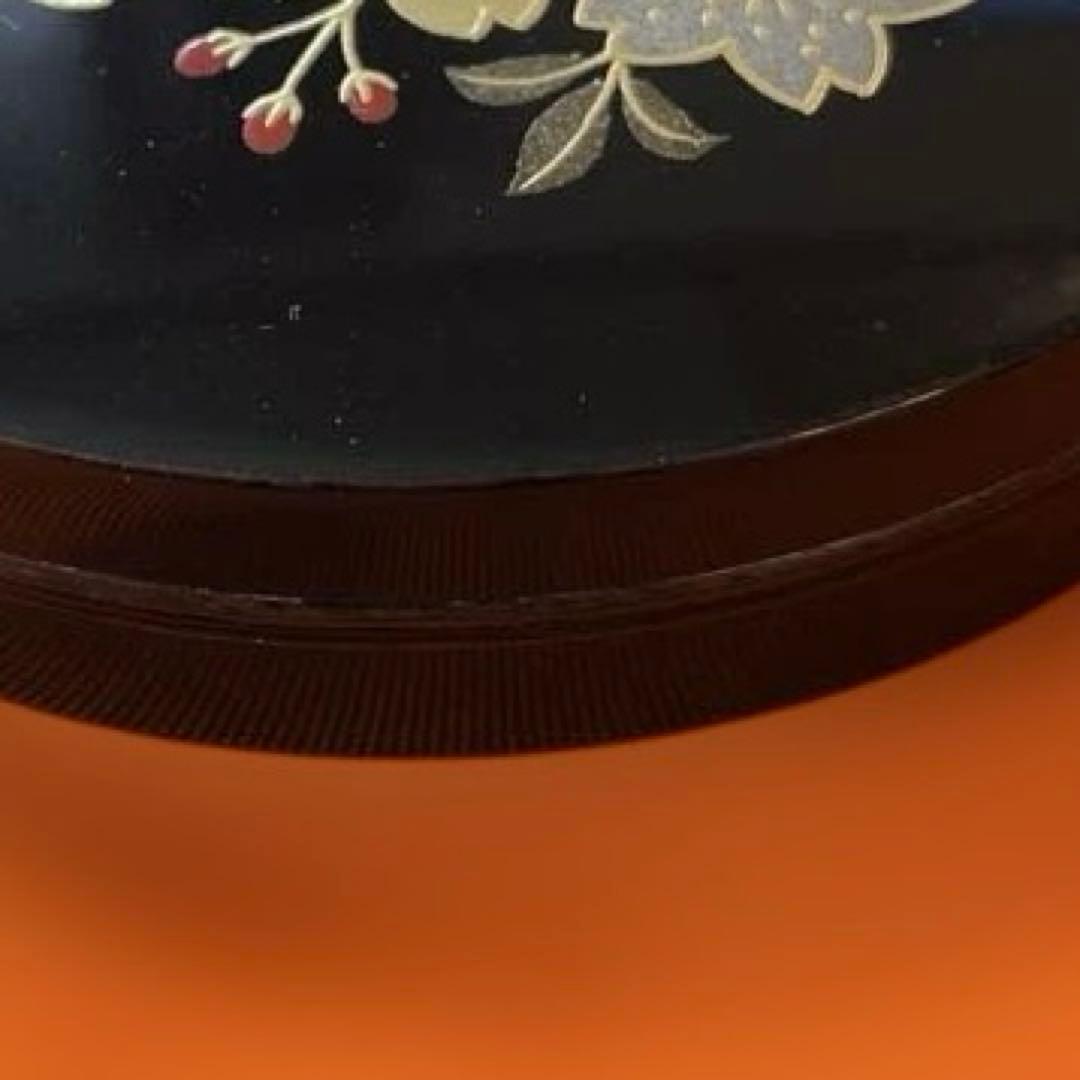 桜蒔絵　乾漆香合　一心斎作