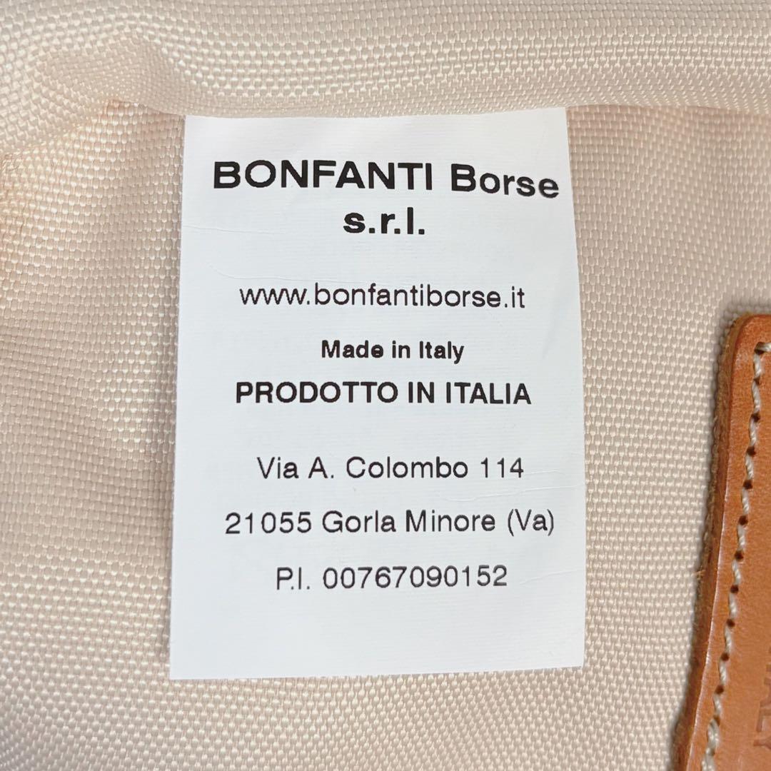 未使用　bonfanti　ファー × レザー　2WAY　ハンドバッグ　ブラック