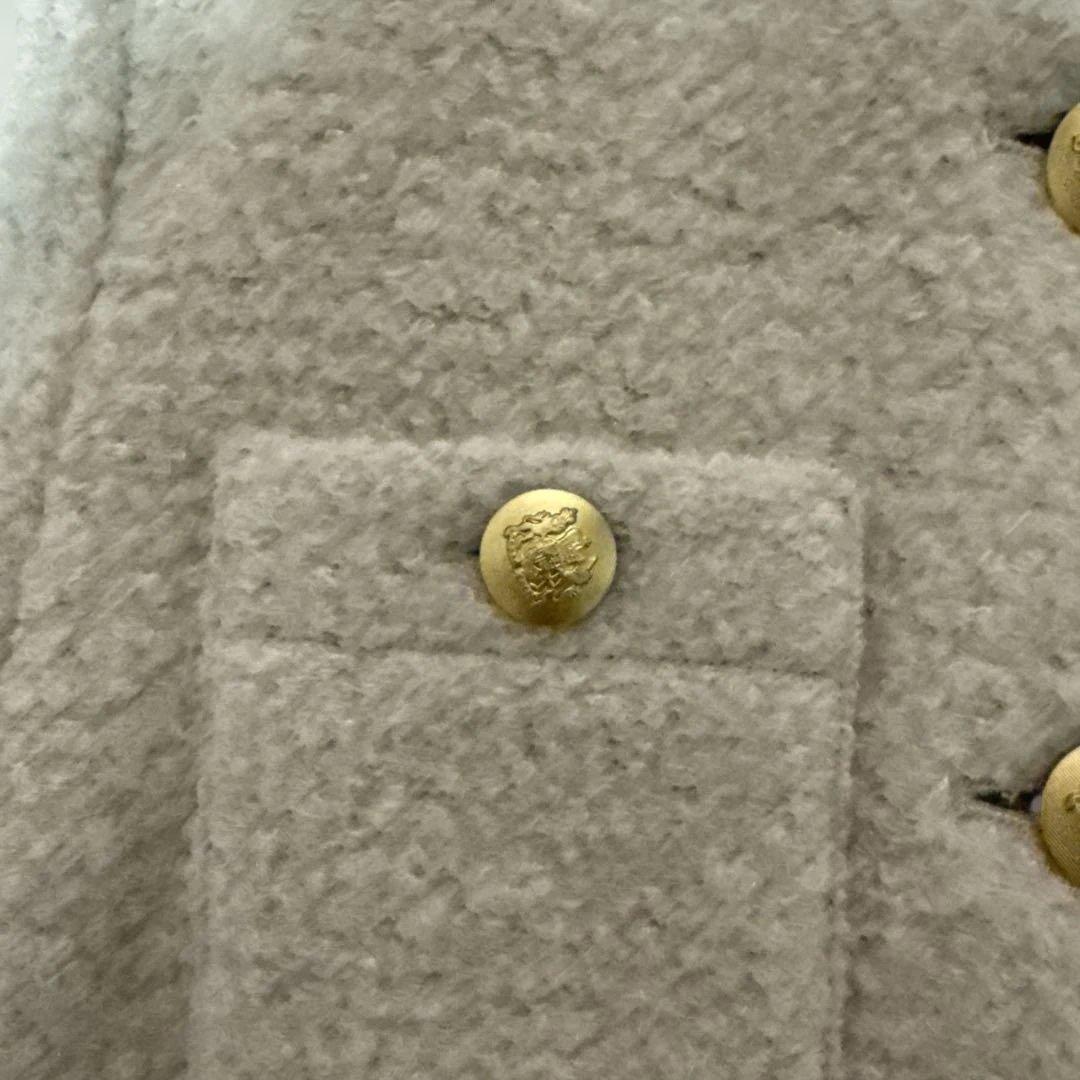 新品　JUSGLITTY シャイニーブークレジャコット　ノーカラーコート　1