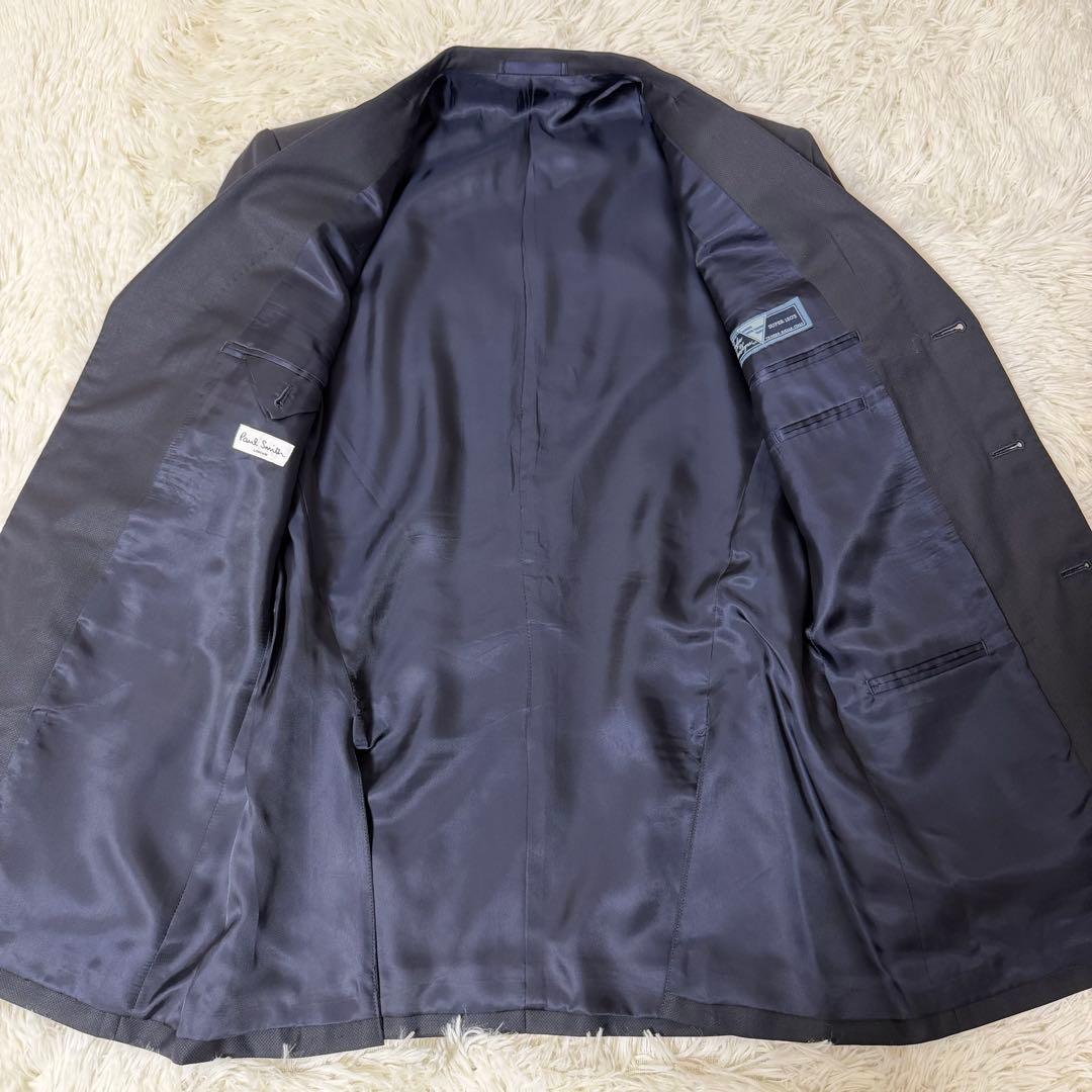 美品 ポールスミスロンドン ゼニア生地 SUPER120 セットアップ 濃紺 M