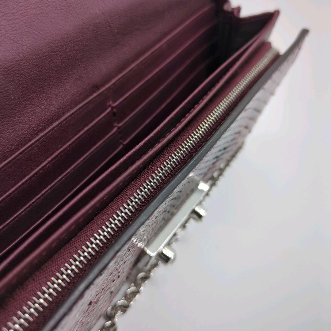 【入手困難・箱付き】グッチ☆チェーンウォレット 長財布 パイソン L字ジップ