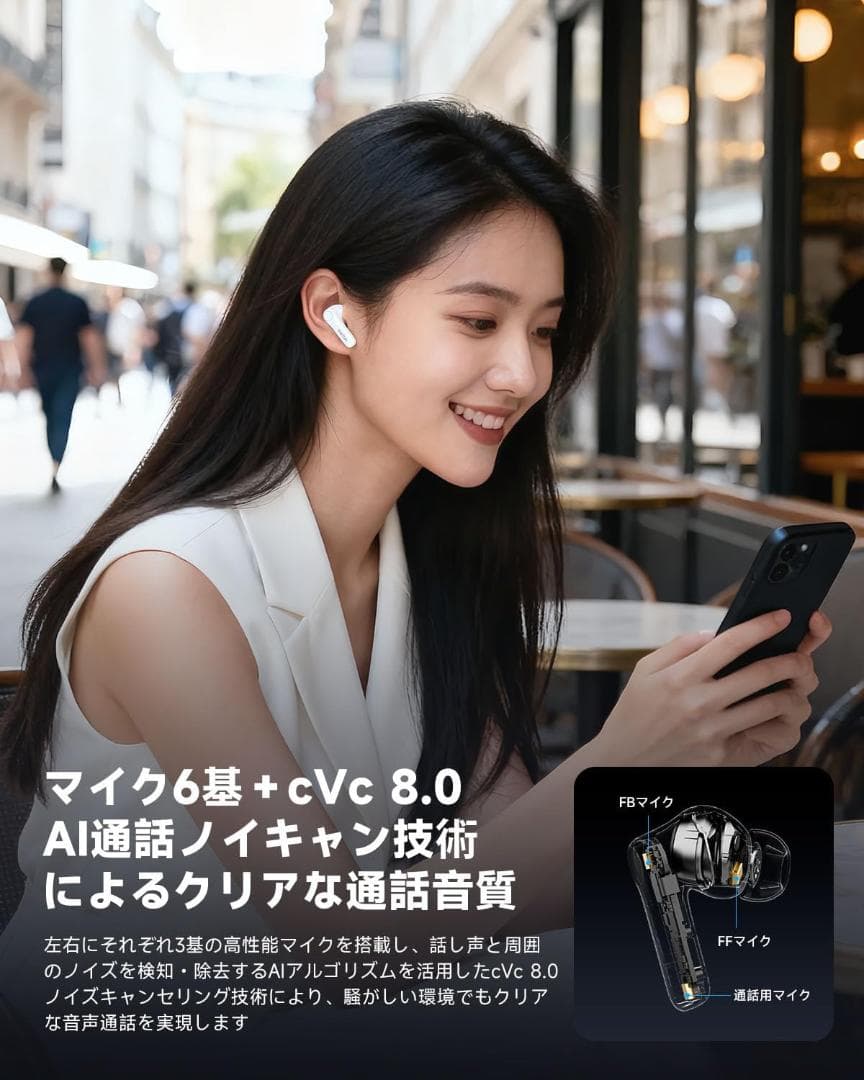 【新品・未開梱】EarFun Air Pro 4i+ワイヤレスイヤホン ブラック