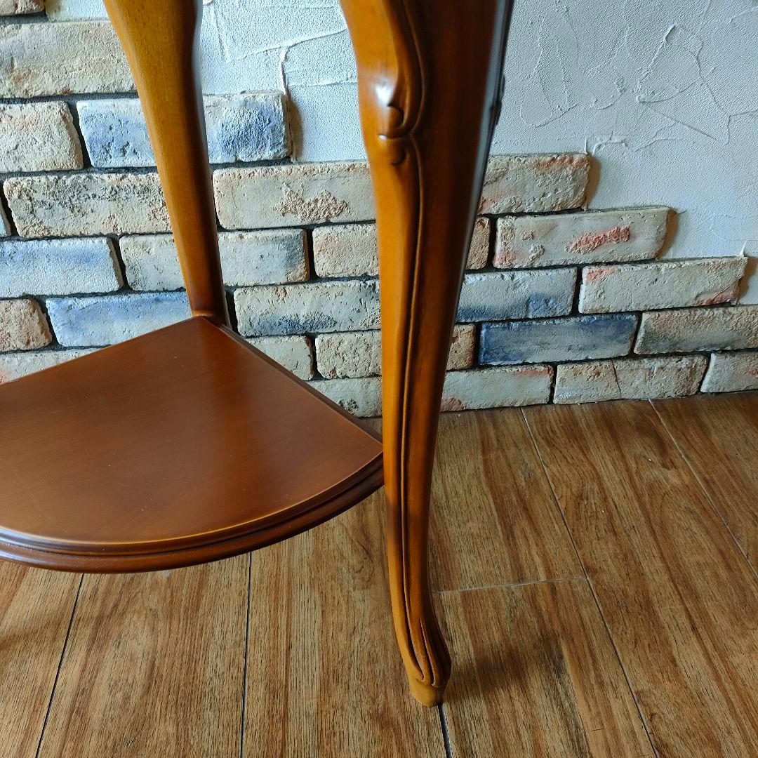 美品 大理石 イタリア製 猫脚 コーナーテーブル コンソールテーブル