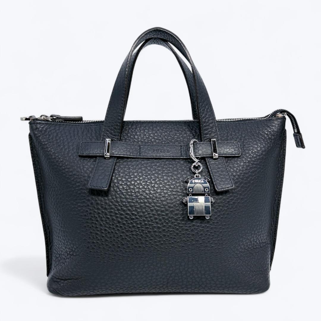 ❣️FURLA メンズ GIOVE M トート チャーム付き レザーバッグ