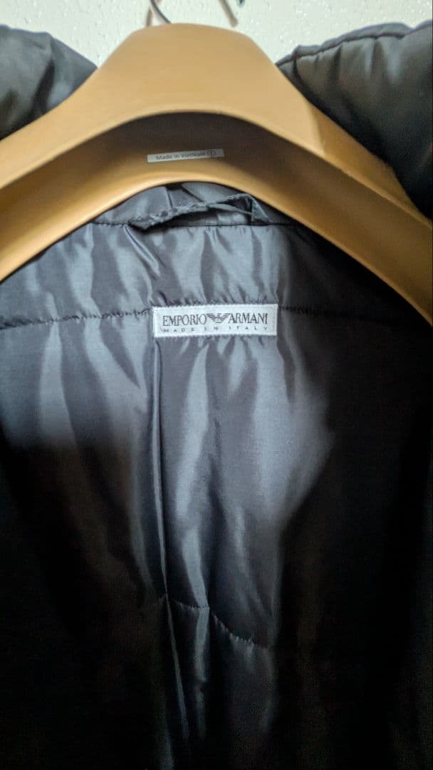 ​【最高級】エンポリオアルマーニ ナイロンハーフコート イタリア製 黒 90s