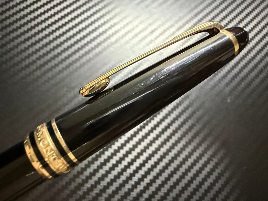 極美品 モンブラン マイスターシュテュック 144 万年筆 ブラック 全金 F
