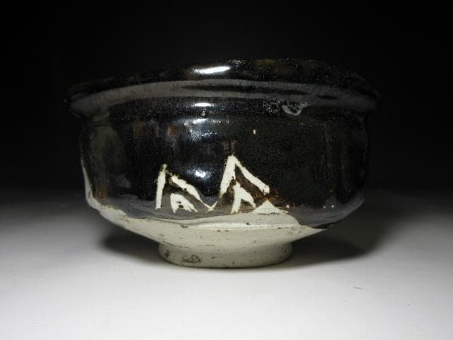 加藤十右衛門　織部 沓茶碗【浦風】／塗二重箱／表千家十三代 即中斎 書付／大特価