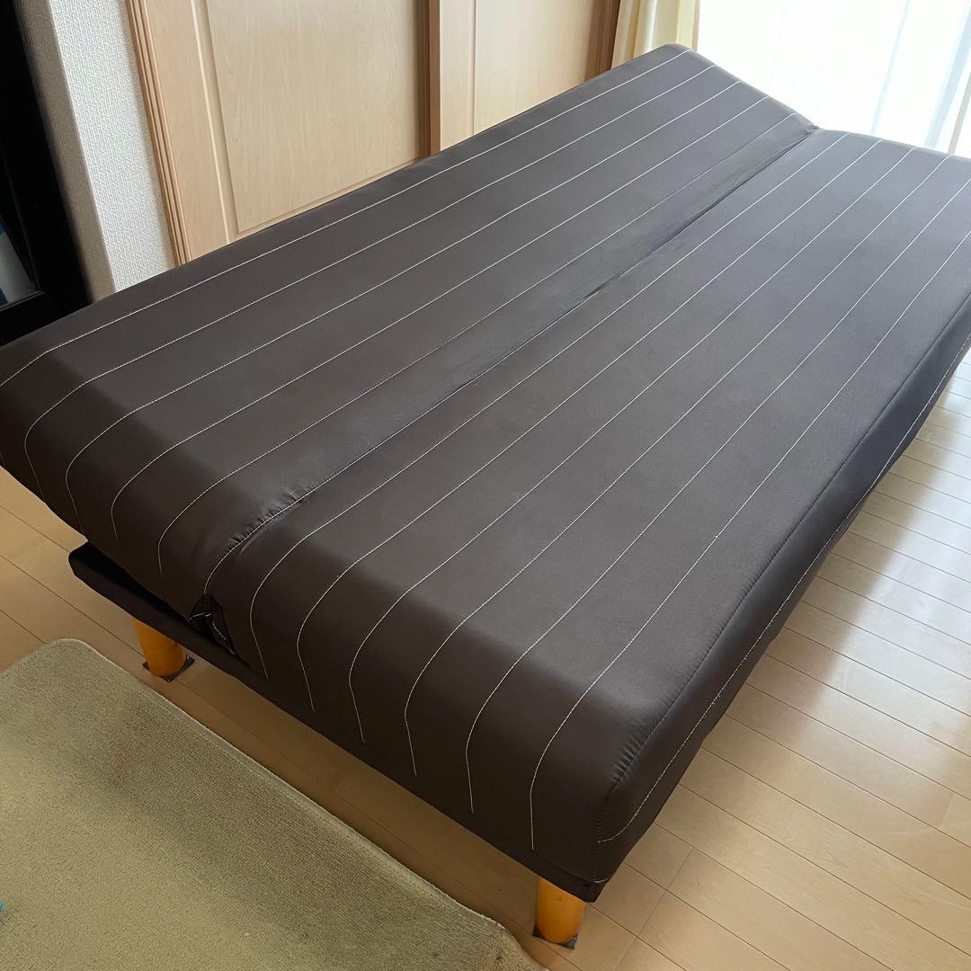 ソファベッド シングルベッド ダークブラウン