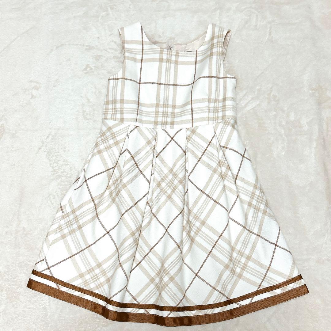 ☆ヒロミチナカノ☆フォーマル ワンピース 4点セット セーラー ベージュ 130