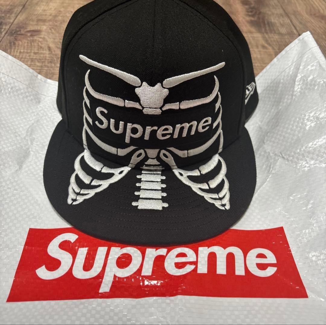 k*u様 Supreme bones box logo new era cap正