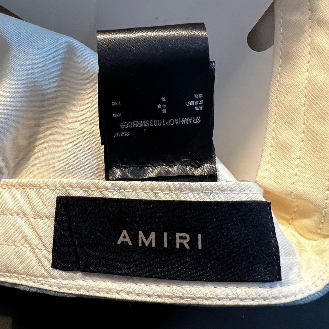 【新品定価8.8万】AMIRI アミリ ロゴ刺繍コットンベースボールキャップ