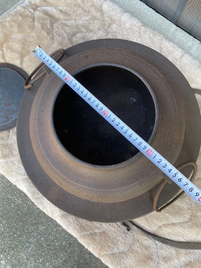 特大　茶釜　囲炉裏　鉄瓶　大型　南部鉄器　骨董