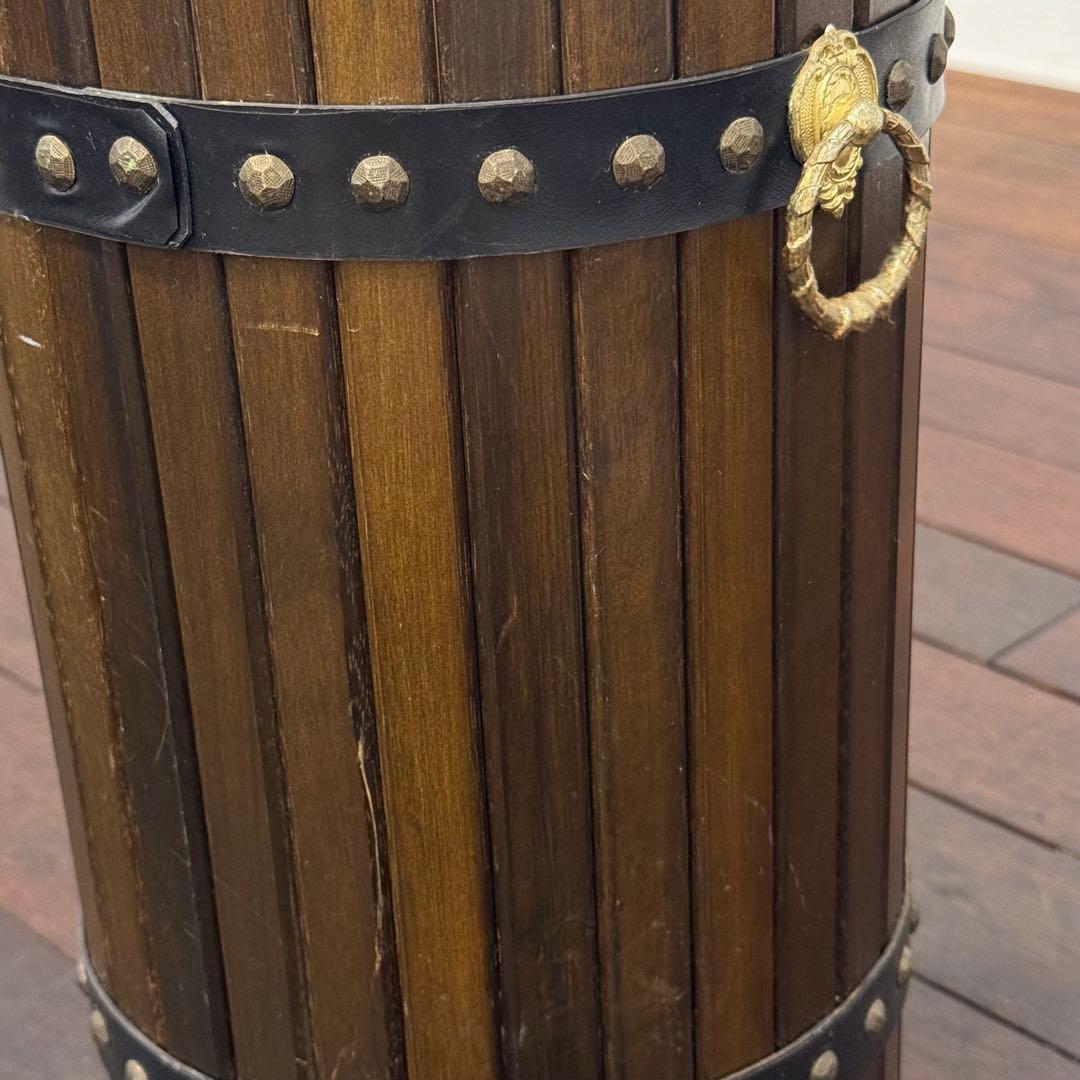 H19K80a カリモク karimoku 傘立て 樽型