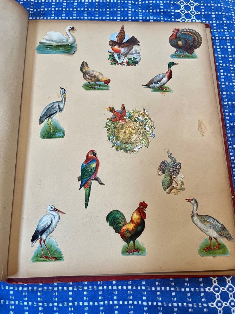 アンティーク赤ずきんちゃん♡他たっぷりのクロモス貼り大盤サイズアルバム冊子