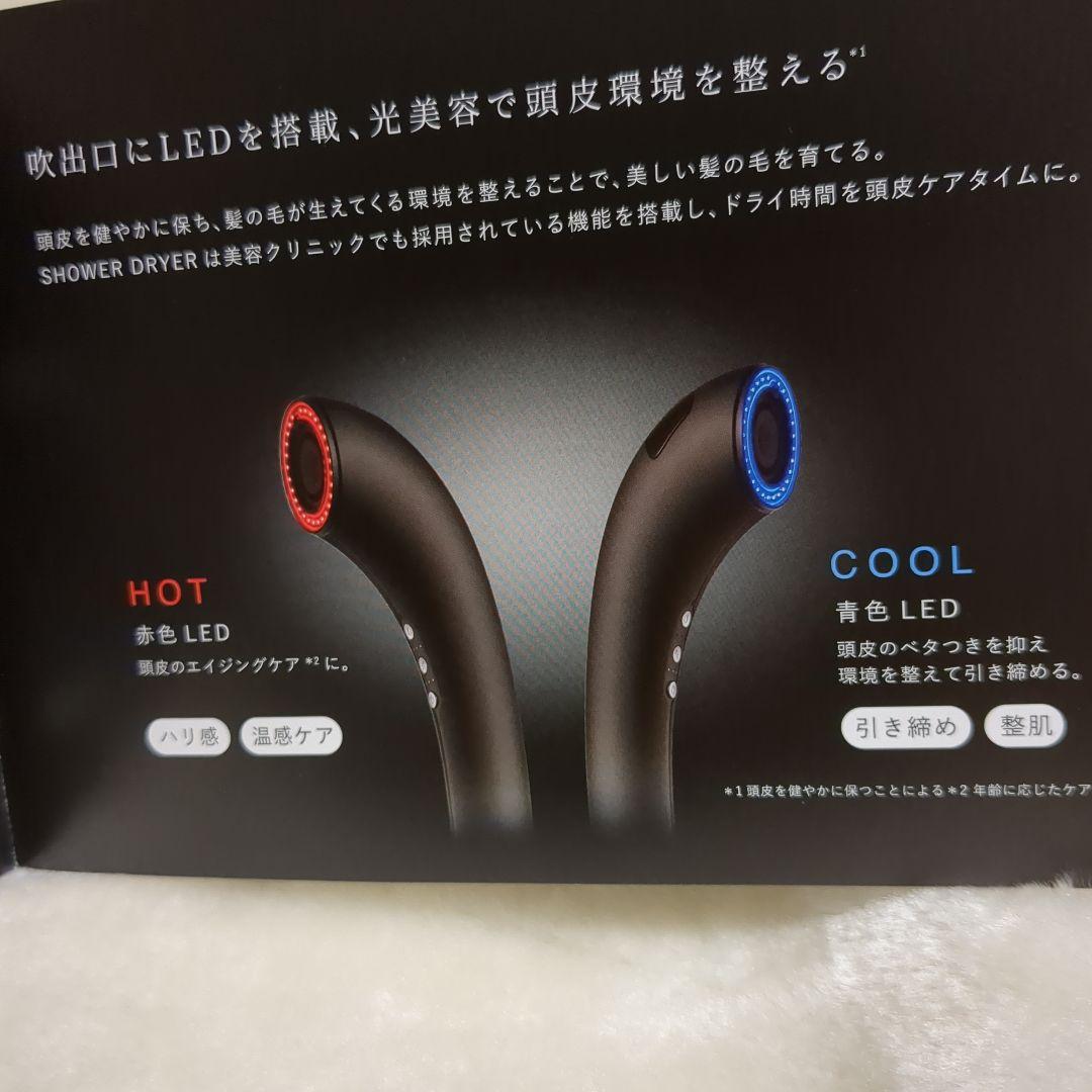 Brighte シャワードライヤー髪を優しく素早く乾かすヘアドライヤー　ブラック