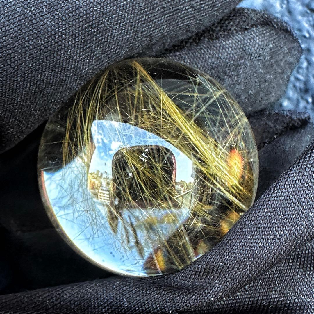 【財運・金運・事業運up❗️】レインボー☆ルチルクォーツ丸玉 スフィアA1126