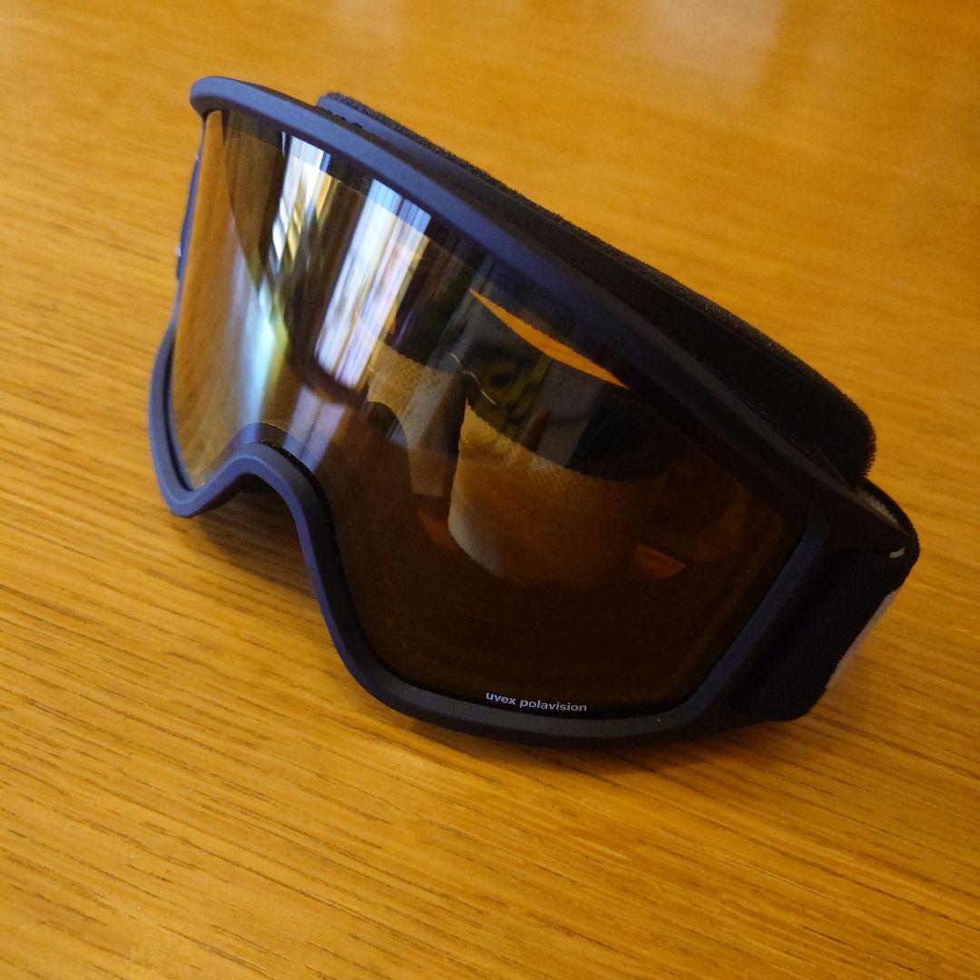 uvex 偏光スキーゴーグル ブラック 収納ケース付き【使用一回のみ】
