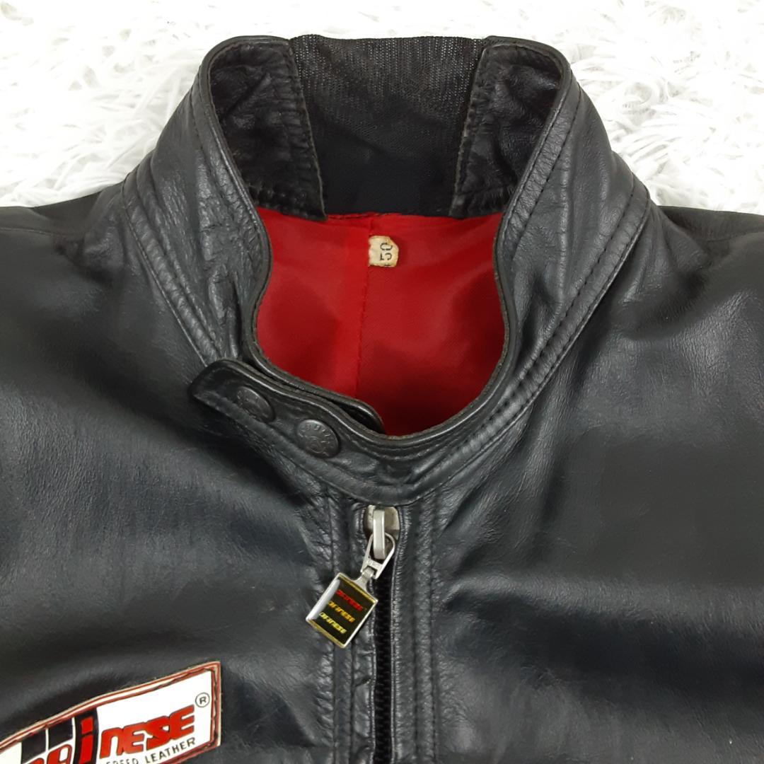 美品◎ダイネーゼ レーシングスーツ ブラック 黒 レザー イタリア製