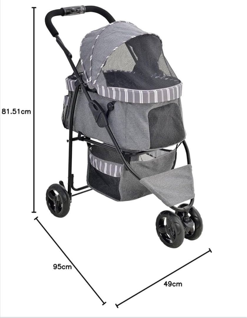 【折りたたみ式】GEX わんわんカート スマートハンディ Safety 説明書付