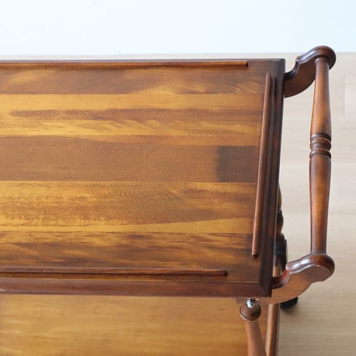 オールド カリモク コロニアル キッチンワゴン レトロ 木製