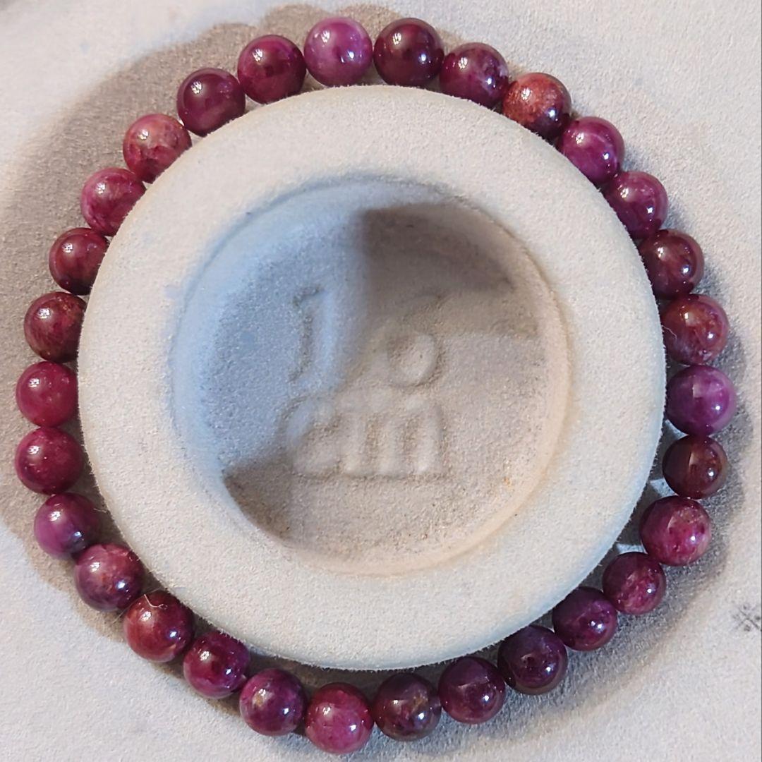 ★ルベライトトルマリン 6.3ミリ珠 ブレスレット②(SA)