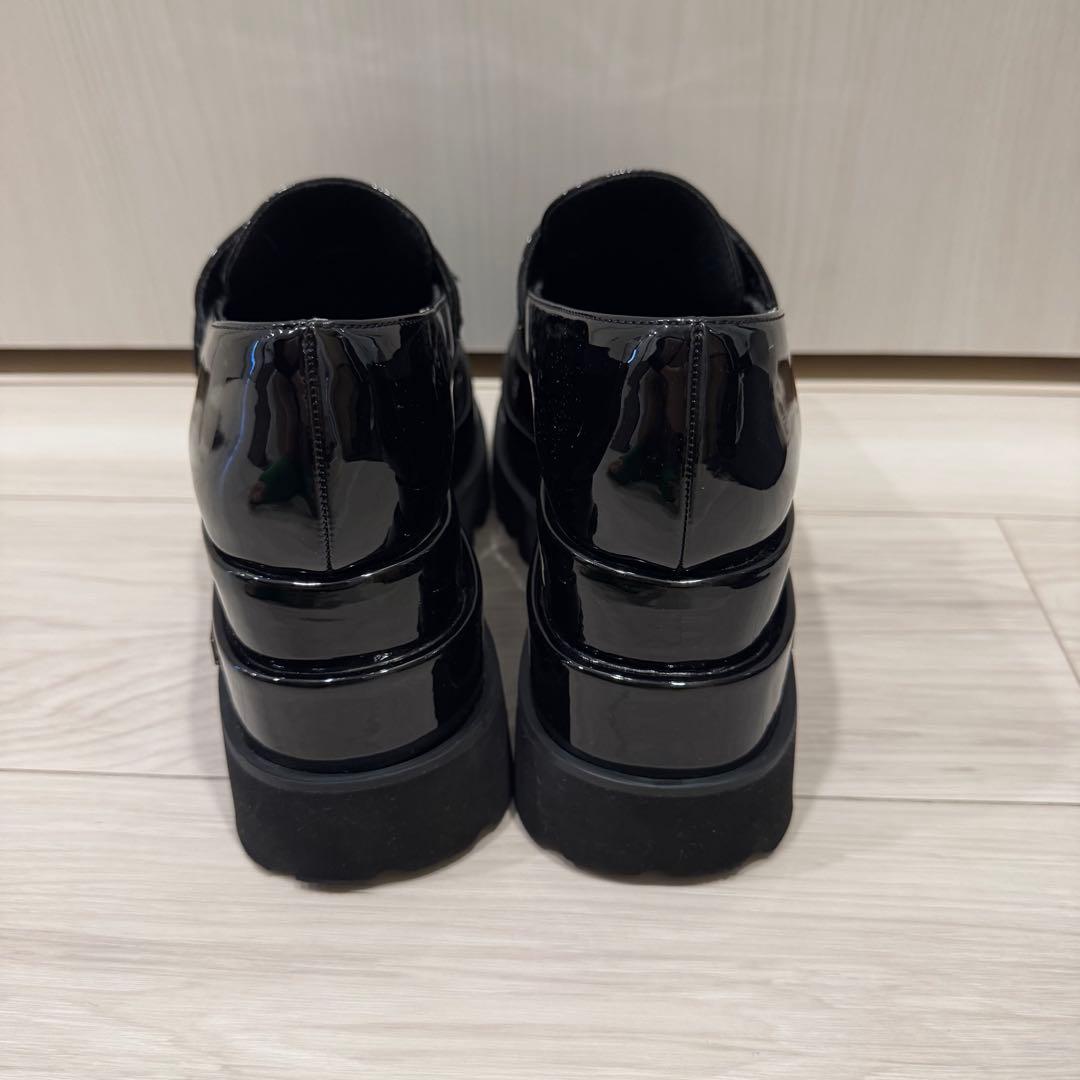 美品◎Darich エナメルプラットフォームローファー M