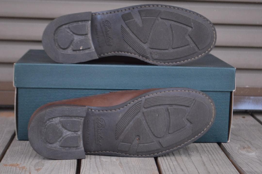 美品　PARABOOT　DAX　UK5　ダークブラウン　ローファー