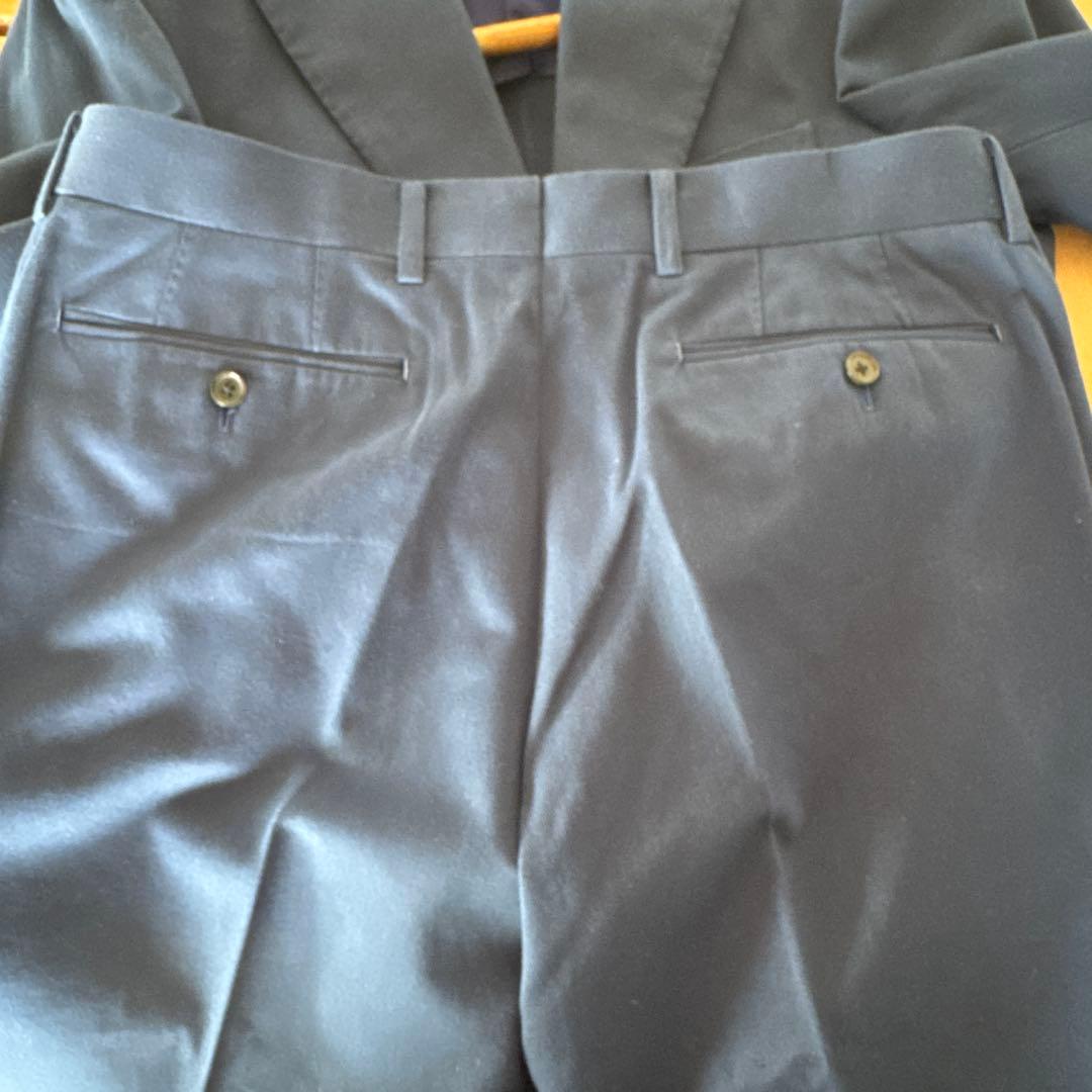 【新品】リングヂャケットマイスター　ネイビーコットンスーツ 48