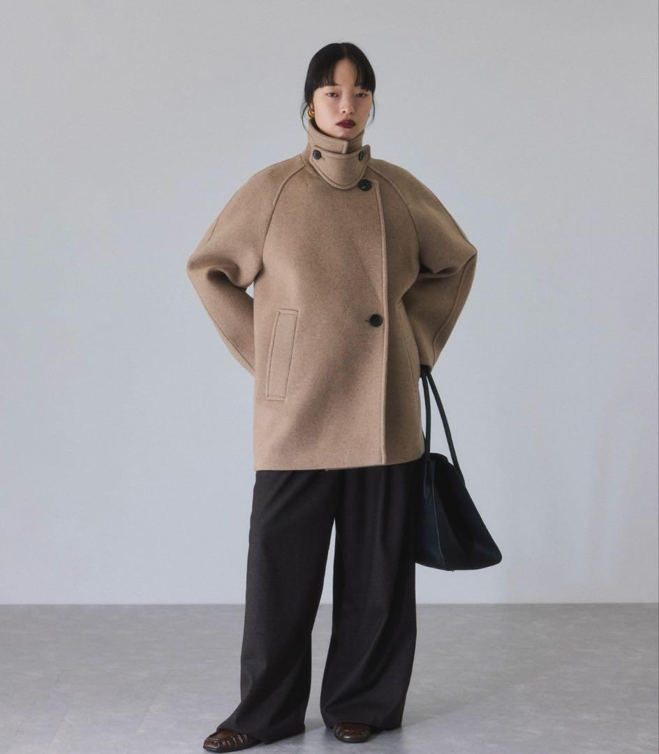 新品 ADAM ET ROPÉ FEMME ウールボンディングミドルコート