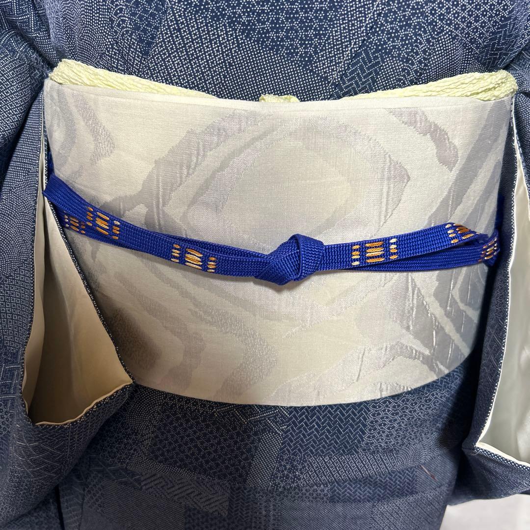 新品　美品　袷　正絹　作家　やまと　江戸小紋　寄せ小紋　フルセット