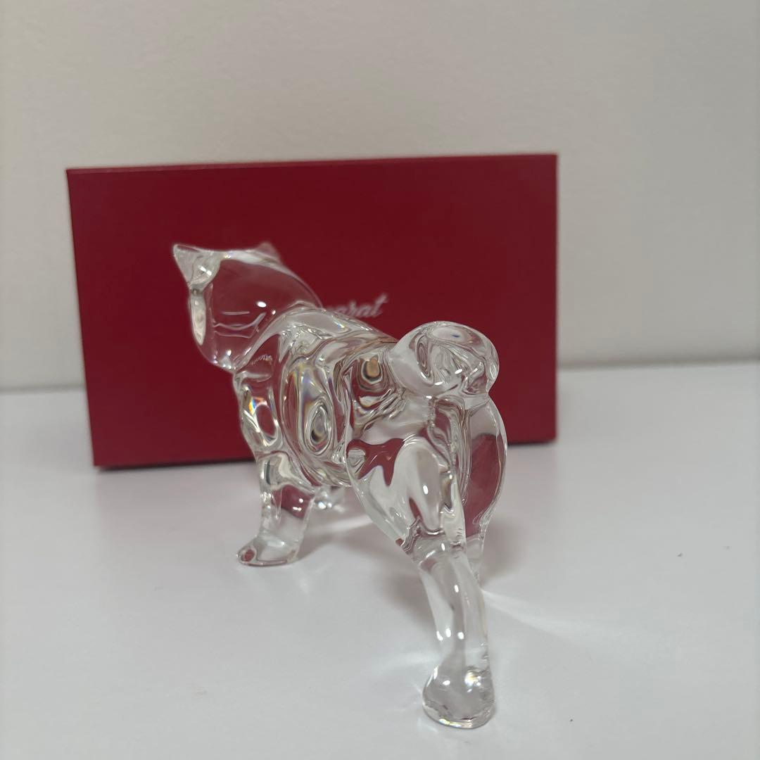 Baccarat クリスタルガラス 犬　秋田犬　置物 干支シリーズ