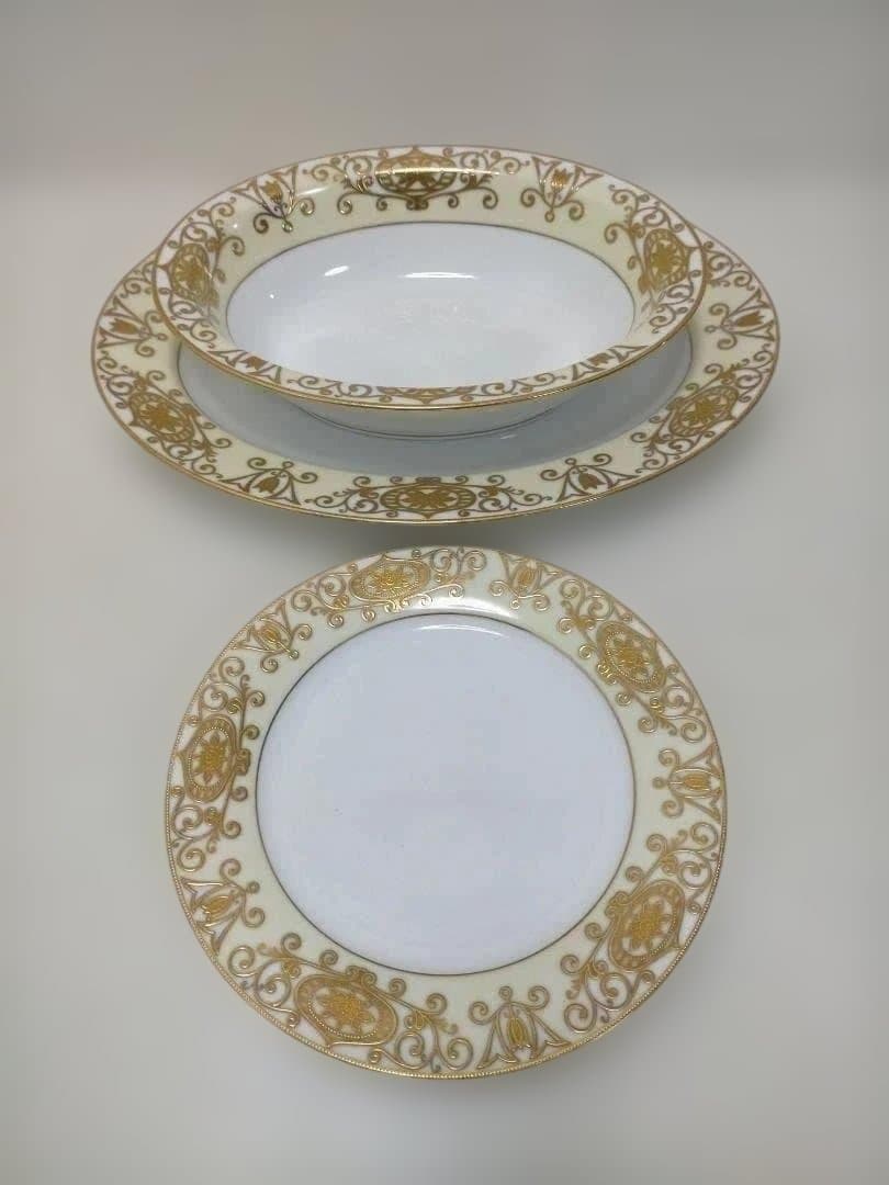 【送料無料】オールドノリタケ No.175 金彩 プレート3枚セット251016