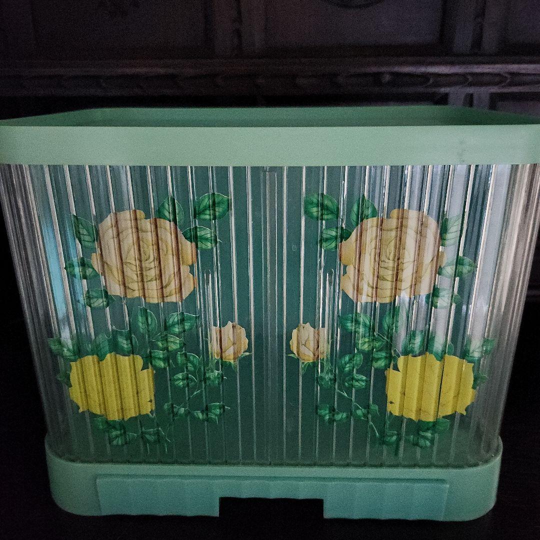 ☆昭和レトロポップ☆　蛇腹　調味料　収納ケース　水色