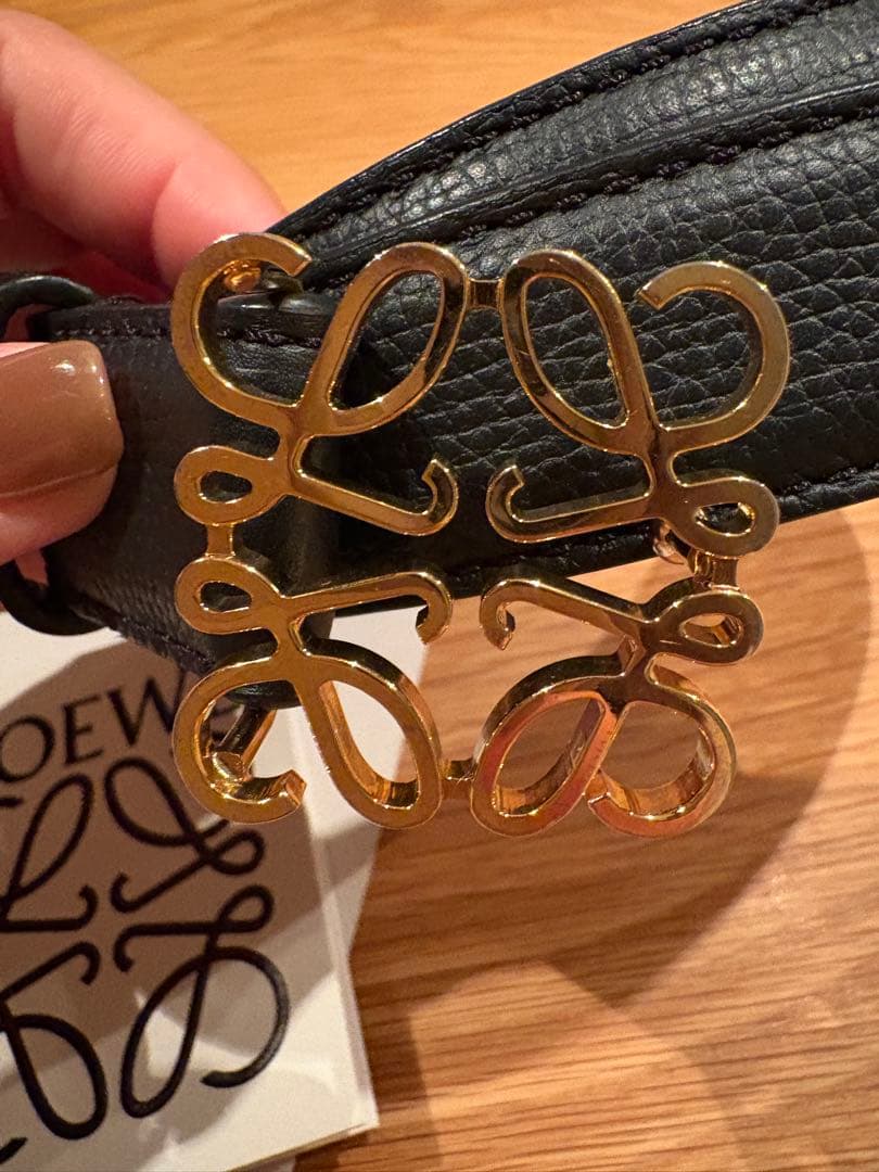 LOEWE アナグラムベルト 80/32 ブラック