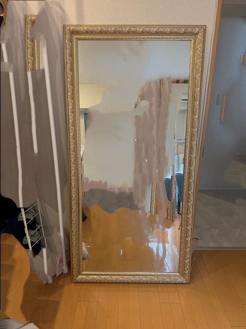 7月迄値下げ　送料込　アンティーク　ミラー　全身鏡