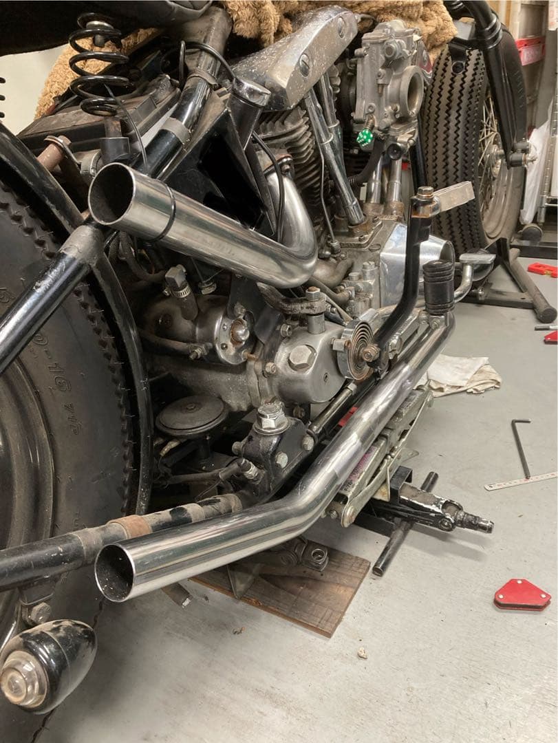 ケニー ドラックパイプ　ドラッグパイプ　ショベルヘッド　アップスイープ