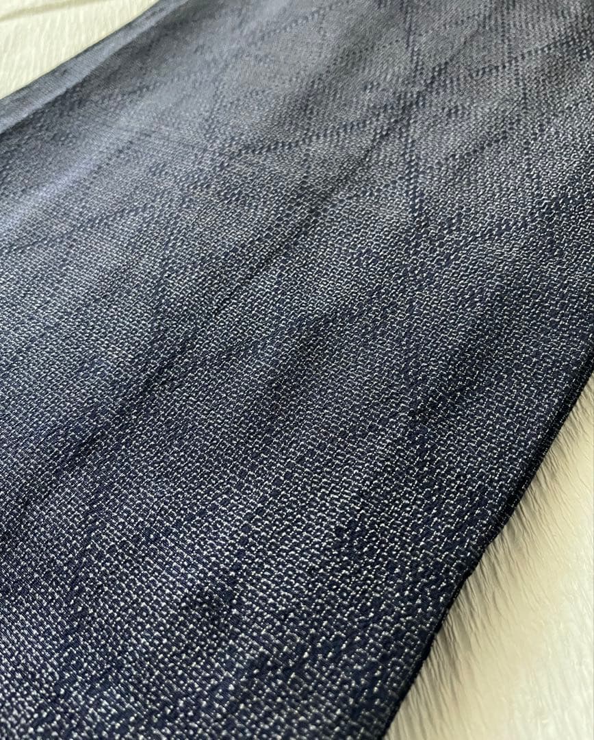 本塩沢紬やまだ織／100亀甲結城紬　単衣着物2枚