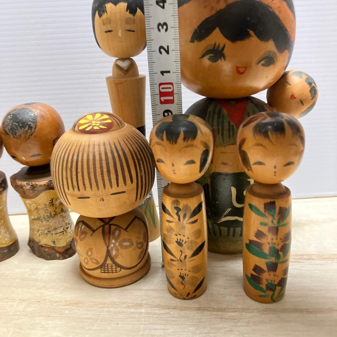 E-壁 伝統工芸品 こけし 創作こけし まとめ売り 7点セット 民芸品
