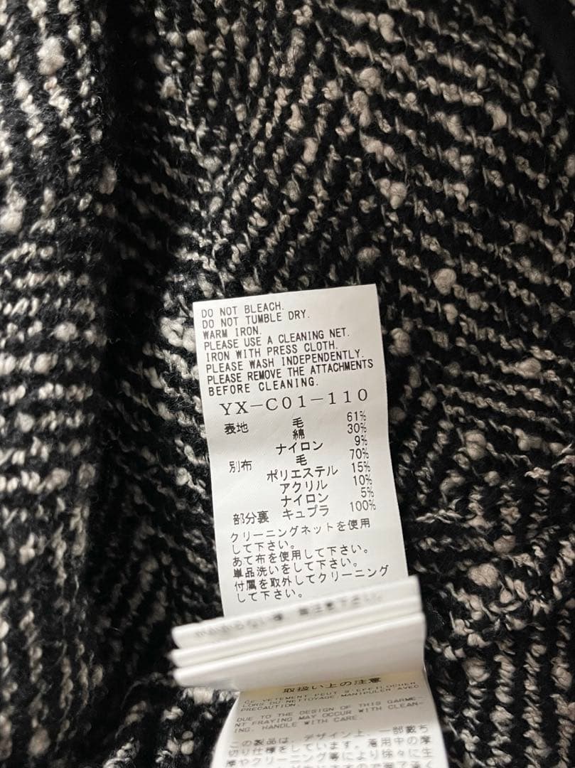 2022aw ヨウジヤマモト ワイズ y's 変形アシンメトリー ポンチョコート