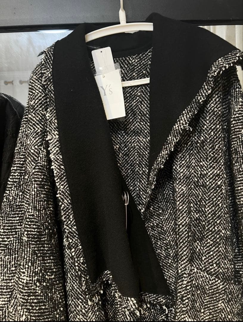 2022aw ヨウジヤマモト ワイズ y's 変形アシンメトリー ポンチョコート